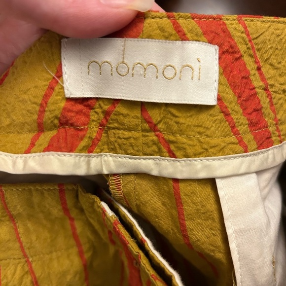 Momoni women’s stripe cotton pleated trousers - Picture 3 of 6